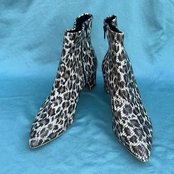 AGL Marette Snake print leather boot women EU 41 1/2 EUC cognac Attilio Giusti - Picture 1 of 13